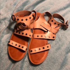 Ankle wrap sandals